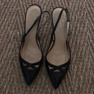 Kate Spade sling back dress shoes bow tie